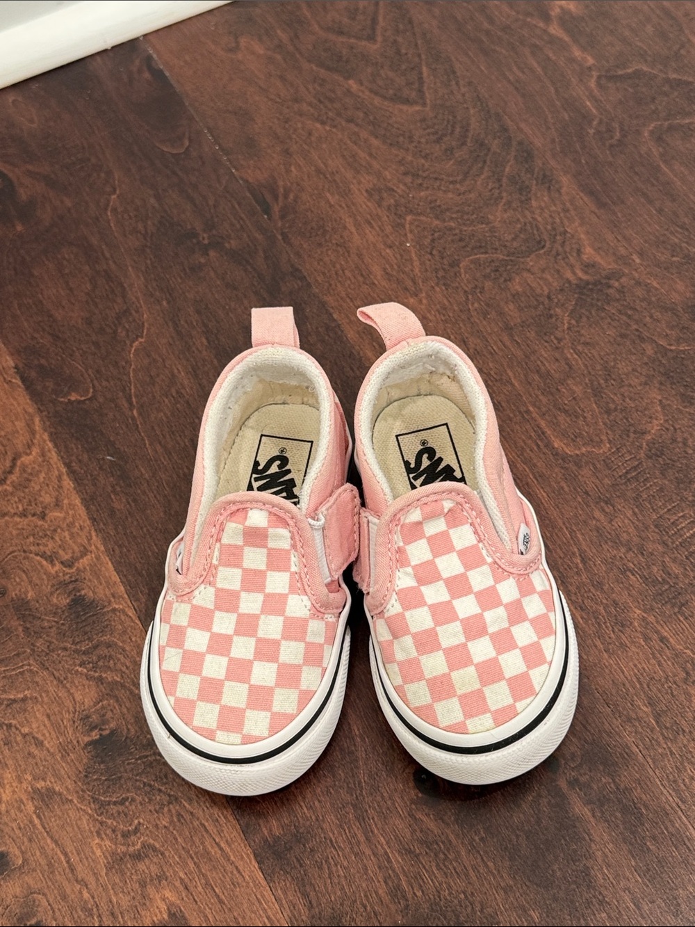 VANS Toddler Girls Pink & White Checker Shoes Casual Sneakers, size 6.5 - Picture 3 of 8